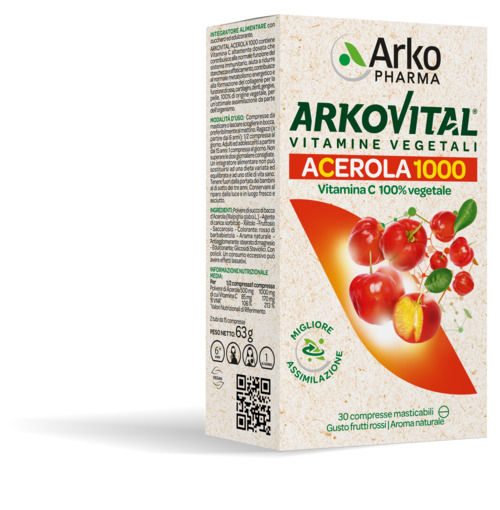 ARKOVITAL ACEROLA 1000 30 COMPRESSE MASTICABILI - Farmacia Sant Anna SAS del Dott. Mariani Federigo