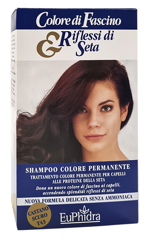 EUPHIDRA COLORE DI FASCINO & RIFLESSI DI SETA SHAMPOO COLOR PERMANENTE 43 CASTANO SCURO 120 ML - Farmacia Sant Anna SAS del Dott. Mariani Federigo