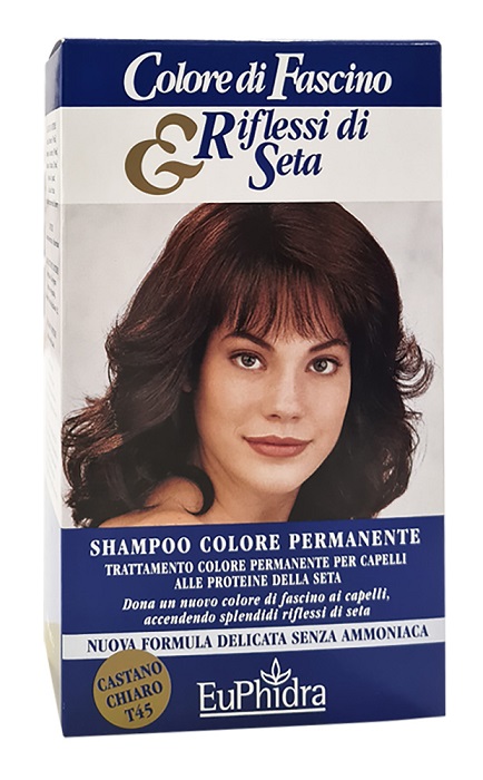 EUPHIDRA COLORE DI FASCINO & RIFLESSI DI SETA SHAMPOO COLORE PERMANENTE 45 CASTANO CHIARO 120 ML - Farmacia Sant Anna SAS del Dott. Mariani Federigo