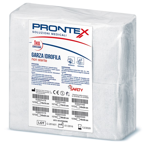 PRONTEX GARZA 10X10CM 1KG - Farmacia Sant Anna SAS del Dott. Mariani Federigo