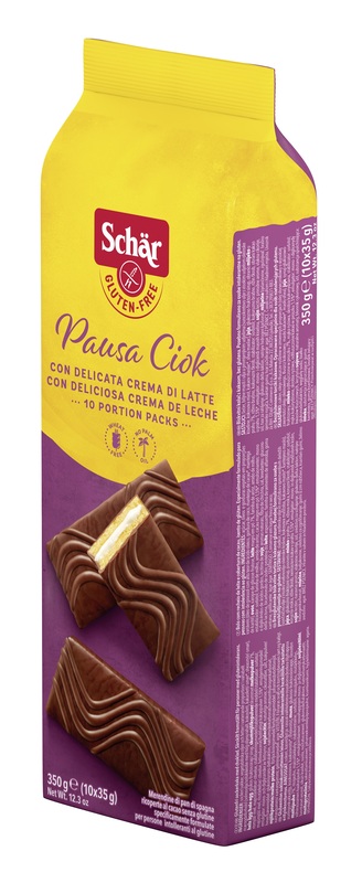 SCHAR PAUSA CIOK MERENDINE DI PAN DI SPAGNA CON CREMA DI LATTE 10 PEZZI DA 35 G - Farmacia Sant Anna SAS del Dott. Mariani Federigo