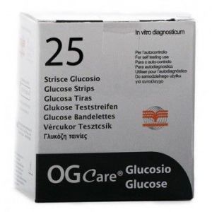 STRISCE MISURAZIONE GLICEMIA OGCARE 25 PEZZI - Farmacia Sant Anna SAS del Dott. Mariani Federigo