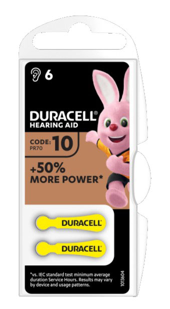 DURACELL ACTIVAIR HEARING AID EASY TAB 10 GIALLO BATTERIA PER APPARECCHIO ACUSTICO 6 PEZZI - Farmacia Sant Anna SAS del Dott. Mariani Federigo