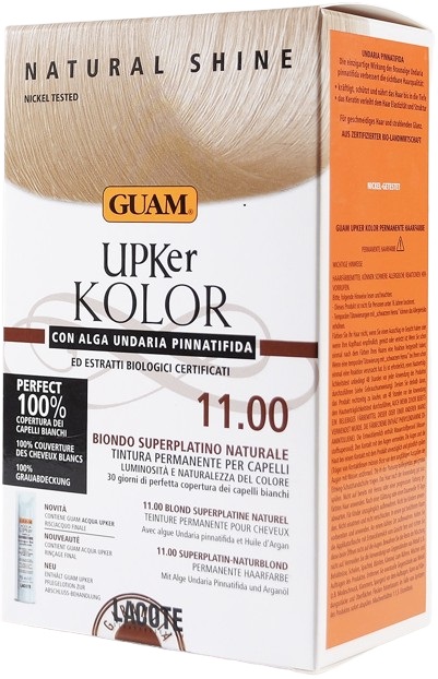 GUAM UPKER KOLOR TINTA CAPELLI 11,00 BIONDO SUPERPLATINO NATURALE CON ALGA UNDARIA PINNATIFIDA - Farmacia Sant Anna SAS del Dott. Mariani Federigo