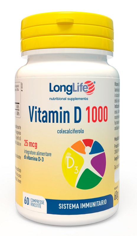LONGLIFE VITAMIN D 1000UI 60 COMPRESSE RIVESTITE - Farmacia Sant Anna SAS del Dott. Mariani Federigo
