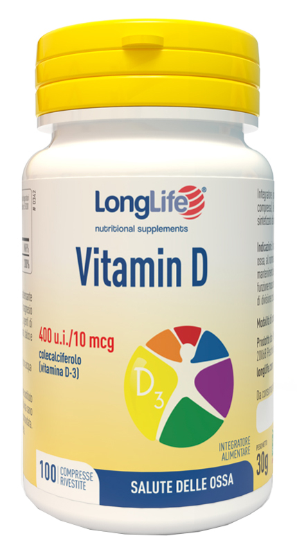 LONGLIFE VITAMIN D 400UI 100 COMPRESSE RIVESTITE - Farmacia Sant Anna SAS del Dott. Mariani Federigo