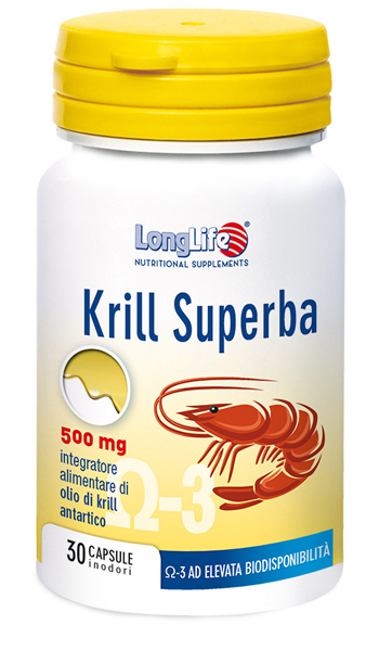 LONGLIFE KRILL SUPERBA 30 CAPSULE INODORI DA 600 MG - Farmacia Sant Anna SAS del Dott. Mariani Federigo