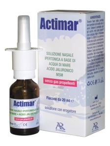 ACTIMAR SOLUZIONE NASALE SPRAY SALINA 3% CON ACIDO IALURONICO + MSM 20 ML CON EROGATORE - Farmacia Sant Anna SAS del Dott. Mariani Federigo