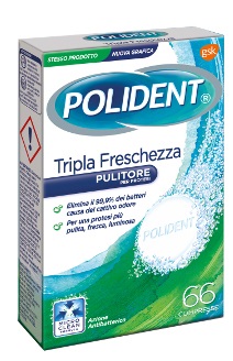 POLIDENT TRIPLA FRESCHEZZA 66 COMPRESSE - Farmacia Sant Anna SAS del Dott. Mariani Federigo