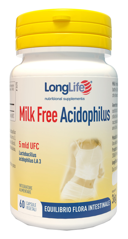 LONGLIFE MILK FREE ACIDOPHILUS 60 CAPSULE VEGETALI - Farmacia Sant Anna SAS del Dott. Mariani Federigo
