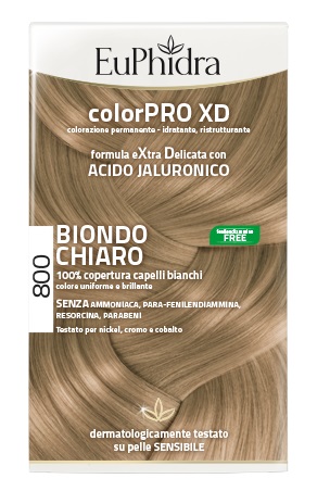 EUPHIDRA COLORPRO XD 800 BIONDO CHIARO GEL COLORANTE CAPELLI IN FLACONE + ATTIVANTE + BALSAMO + GUANTI - Farmacia Sant Anna SAS del Dott. Mariani Federigo