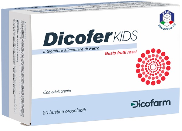 DICOFER KIDS 20 BUSTINE OROSOLUBILI - Farmacia Sant Anna SAS del Dott. Mariani Federigo