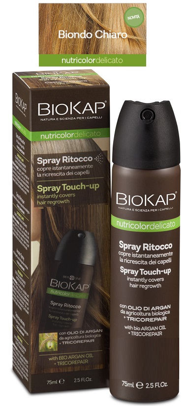 BIOS LINE  BIOKAP NUTRICOLOR DELICATO SPRAY RITOCCO BIONDO CHIARO 75 ML - Farmacia Sant Anna SAS del Dott. Mariani Federigo
