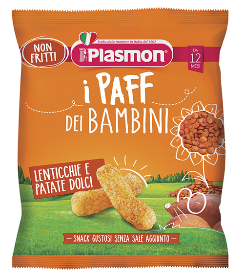 PLASMON DRY SNACK PAFF LENTICCHIE-PATATA DOLCE 15 G - Farmacia Sant Anna SAS del Dott. Mariani Federigo