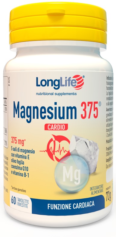 LONGLIFE MAGNESIUM 375 CARDIO 60 TAVOLETTE - Farmacia Sant Anna SAS del Dott. Mariani Federigo