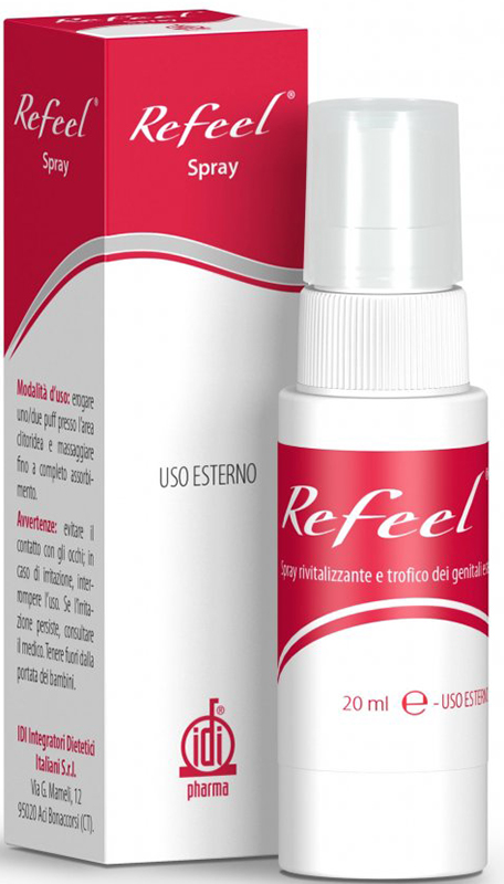 REFEEL SPRAY RIVITALIZZANTE E TROFICO DEI GENITALI ESTERNI FEMMINILI 20 ML - Farmacia Sant Anna SAS del Dott. Mariani Federigo