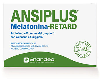 ANSIPLUS RETARD MELATONINA 20 COMPRESSE BISTRATO FAST SLOW 955 MG - Farmacia Sant Anna SAS del Dott. Mariani Federigo