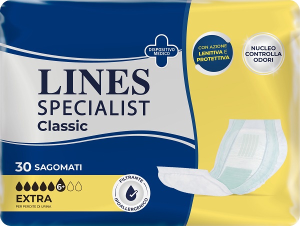 PANNOLONE LINES SPECIALIST CLASSIC SAGOMATO EXTRA 30 PEZZI - Farmacia Sant Anna SAS del Dott. Mariani Federigo