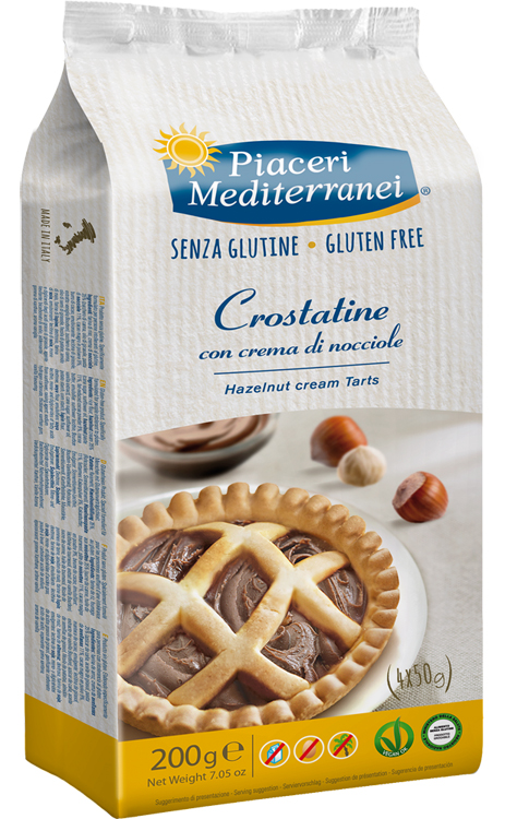 PIACERI MEDITERRANEI CROSTATINA CON CREMA DI NOCCIOLA 4 X 50 G - Farmacia Sant Anna SAS del Dott. Mariani Federigo