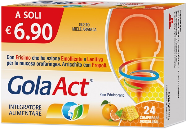 GOLA ACT MIELE ARANCIA 24 COMPRESSE OROSOLUBILI - Farmacia Sant Anna SAS del Dott. Mariani Federigo