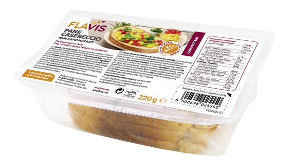 FLAVIS PANE CASERECCIO PANE APROTEICO A FETTE 220 G - Farmacia Sant Anna SAS del Dott. Mariani Federigo