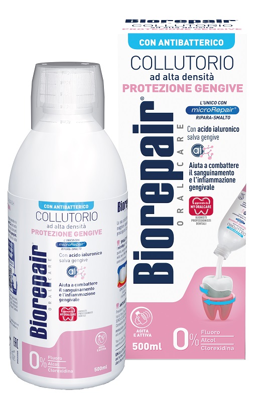 BIOREPAIR ORAL CARE COLLUTORIO ALTA INTENSITA' CON ANTIBATTERICO PROTEZIONE GENGIVE 500 ML - Farmacia Sant Anna SAS del Dott. Mariani Federigo