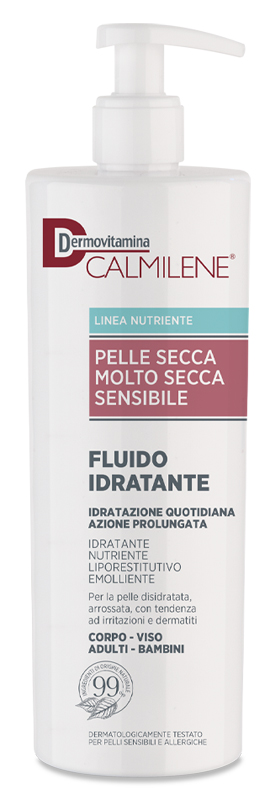 DERMOVITAMINA CALMILENE FLUIDO IDRATANTE PER PELLE SECCA, MOLTO SECCA E SENSIBILE 500 ML - Farmacia Sant Anna SAS del Dott. Mariani Federigo