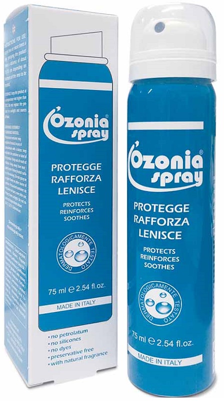OZONIA SPRAY A BASE DI OLIO OZONIZZATO PER CUTE E MUCOSE ARROSSATE INFIAMMATE DISTROFICHE SENSIBILI 75 ML - Farmacia Sant Anna SAS del Dott. Mariani Federigo