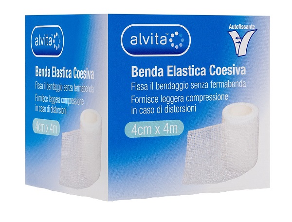 BENDA ELASTICA AUTOADESIVA ALVITA 4X4CM - Farmacia Sant Anna SAS del Dott. Mariani Federigo
