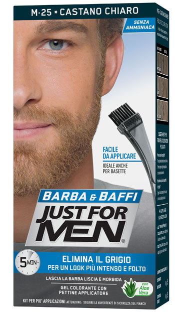 JUST FOR MEN BARBA & BAFFI M25 CASTANO CHIARO 51 G - Farmacia Sant Anna SAS del Dott. Mariani Federigo