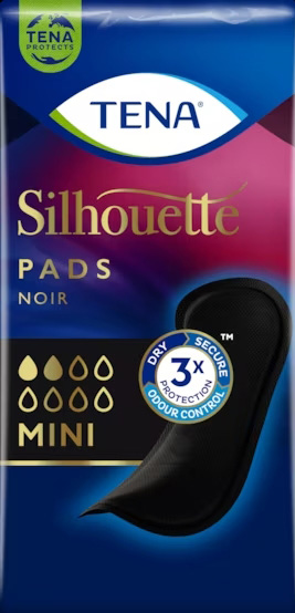 ASSORBENTE NERO INCONTINENZA LEGGERA TENA SILHOUETTE NOIR MINI 18 PEZZI - Farmacia Sant Anna SAS del Dott. Mariani Federigo