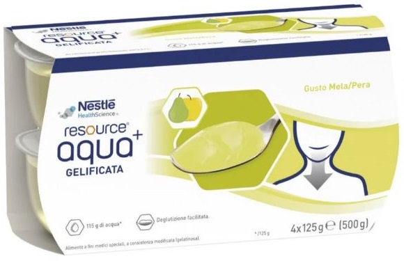 RESOURCE AQUA ACQUA GELIFICATA+APPLEPEAR CUP 6 4X125 G - Farmacia Sant Anna SAS del Dott. Mariani Federigo