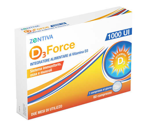 D3 FORCE ZENTIVA 1000UI 60 COMPRESSE - Farmacia Sant Anna SAS del Dott. Mariani Federigo