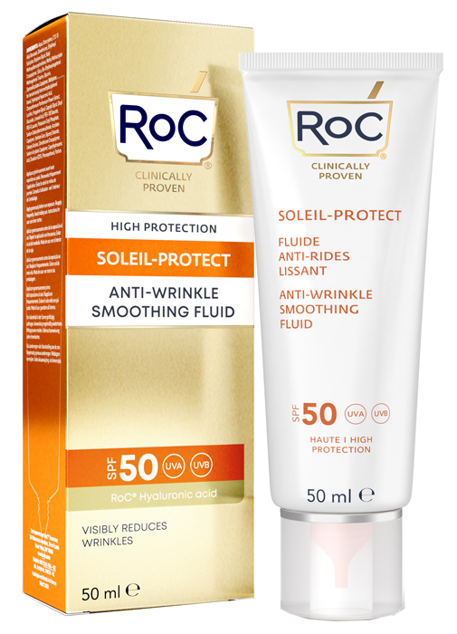ROC FLUIDO SOLARE VISO SPF 50+ ANTI-RUGHE LEVIGANTE  50 ML - Farmacia Sant Anna SAS del Dott. Mariani Federigo
