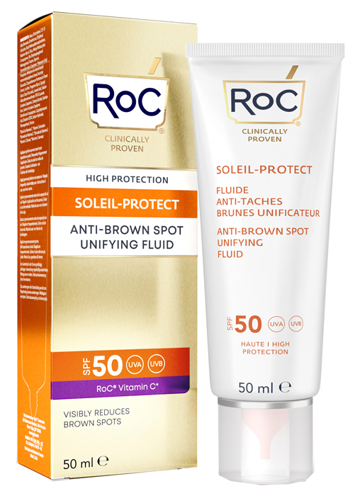 ROC FLUIDO SOLARE VISO SPF 50+ ANTIMACCHIE BRUNE  50 ML - Farmacia Sant Anna SAS del Dott. Mariani Federigo