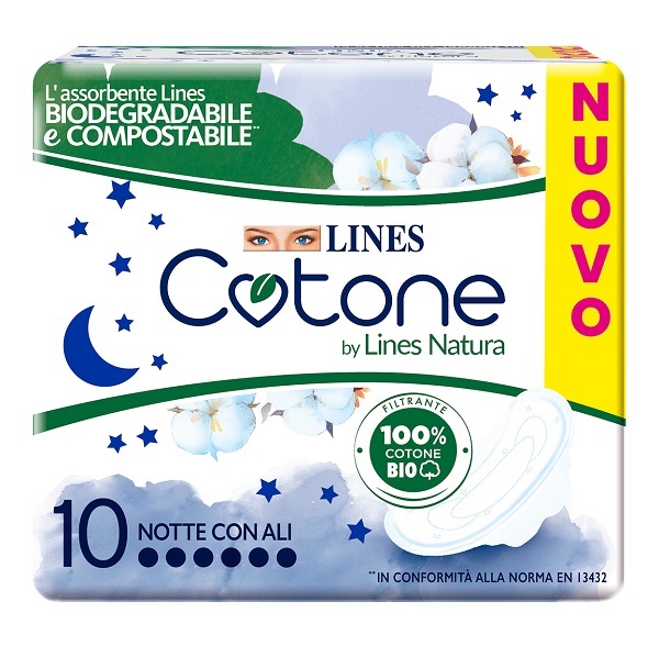 LINES COTONE BIO ULTRA NOTTE 10 PEZZI - Farmacia Sant Anna SAS del Dott. Mariani Federigo