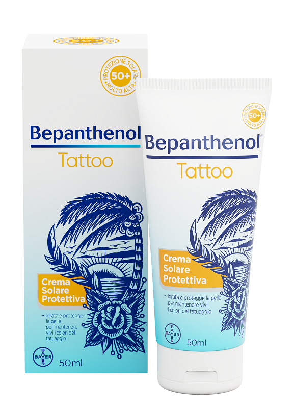BEPANTHENOL TATTOO CREMA SOLARE PROTETTIVA SPF50+ 50 ML - Farmacia Sant Anna SAS del Dott. Mariani Federigo