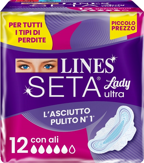 LINES SETA ULTRA ASSORBENTI LADY ALI DWCT 12 PEZZI - Farmacia Sant Anna SAS del Dott. Mariani Federigo